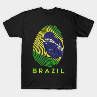 Love for Brazil It's in Your Fingerprint - Brazilian Pride T-Shirt